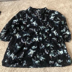Black Printed Maternity Blouse XL